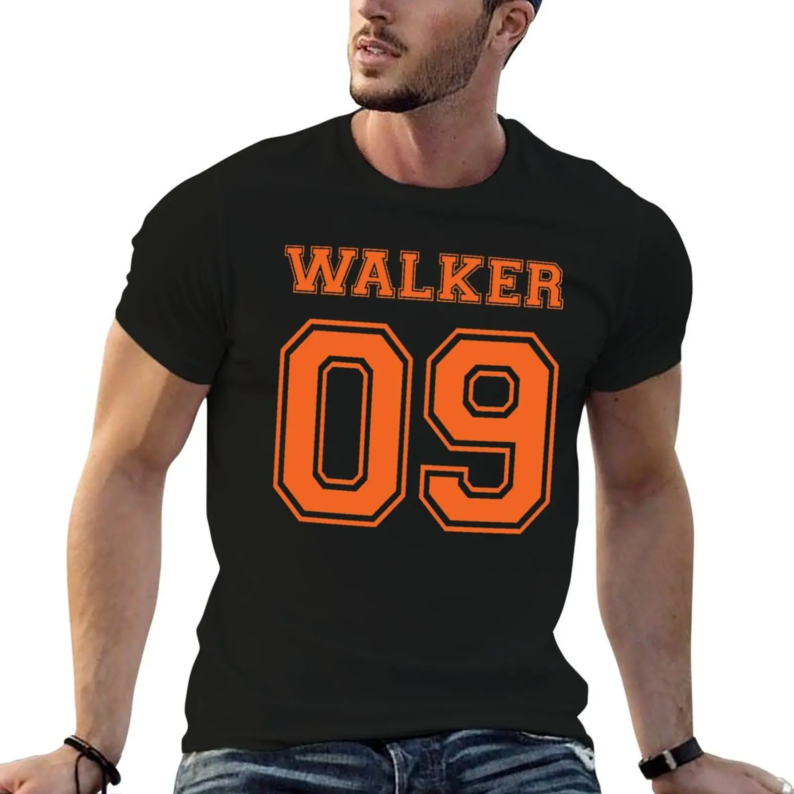 The Foxhole Court Walker orange T-Shirt Basic Casual Short Sleeve Cotton Shirt