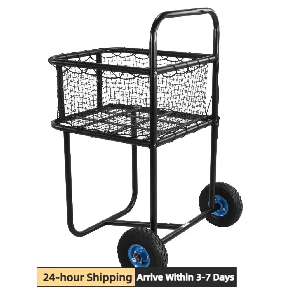 

Rolling Ball Storage Bin with Wheels Tennis Ball Carry Cart Holds Hundreds of Balls Suitable for Softball Pickleball & Baseball