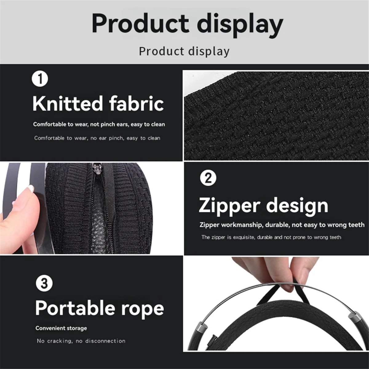 NEW!! Replacement Headband for Hifiman Ananda Headphone Zipper Headband Protective Cover Head Beam Replace Accessories