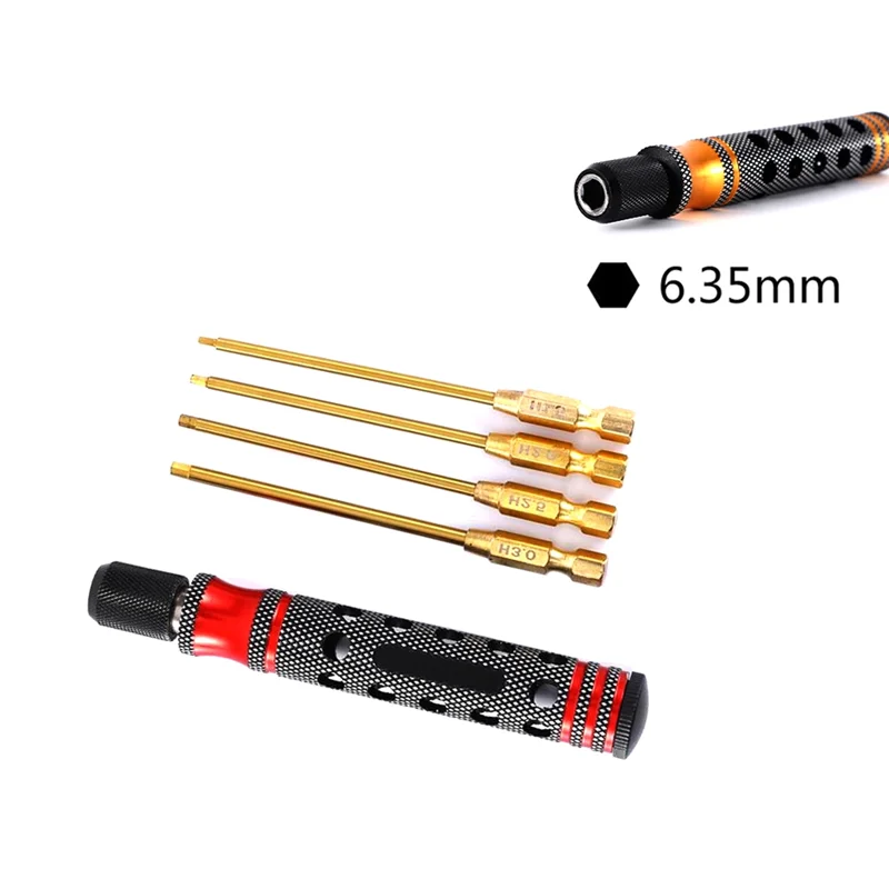 

Hexagon Screwdriver Set 1.5, 2.0, 2.5, 3.0Mm Quick Change Allen Key, Hex Wrench Tool For RC Cars, Crawlers, Boats A