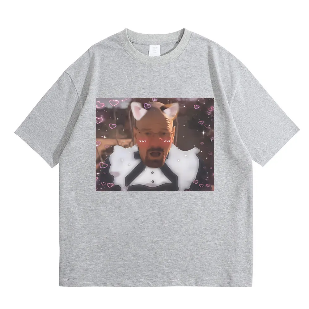 مضحك والتر الأبيض خادمة Uwu نمط تي شيرت كسر سيئة تي شيرت 2025 الصيف الرجال النساء موضة س الرقبة القطن تي شيرت ريترو