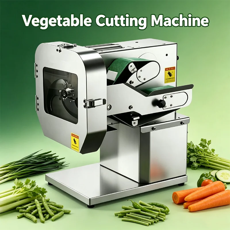 Electric Vegetable Cutter Machine Commercial Scallion Chopper Stainless Steel Vegetable Shredder For Kitchen Supermarket
