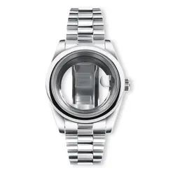 NEITON 36MM/40MM Watch Case Fit NH34/35/36 ETA2824 Movement Sapphire Round Edge 100m Waterproof Presidential Bracelet Strap