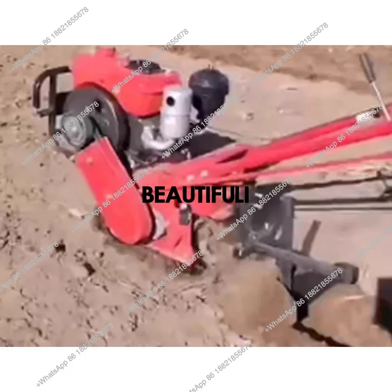 Electric Start Chain Track Small Red Bull Sprinkler Tiller Irrigation Orchard Fertilization Plowing Agriculture Z189