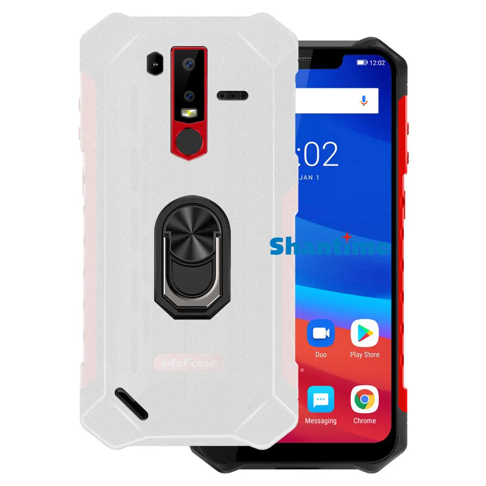 Luxury Shockproof Ring Holder For Ulefone Armor 6 Case Soft Silicone TPU Protective Holder Cover For Ulefone Armor 6E Armor 6S