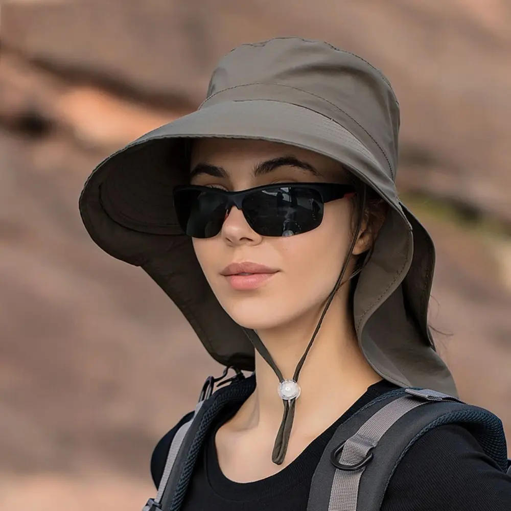 

Summer Outdoor Wide Large Brim UV Anti Ladies Hat Sun Hat Shawl Visor Cap Bucket Hat