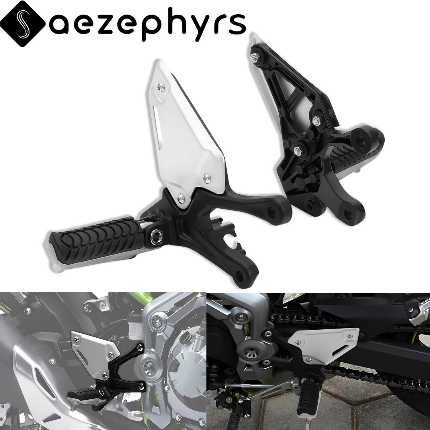 

Аксессуары для мотоциклов Передние подножки для водителя Комплект педалей и кронштейнов для Kawasaki ZR900 Z900 ABS SE 2017-2024 Z900RS 2021