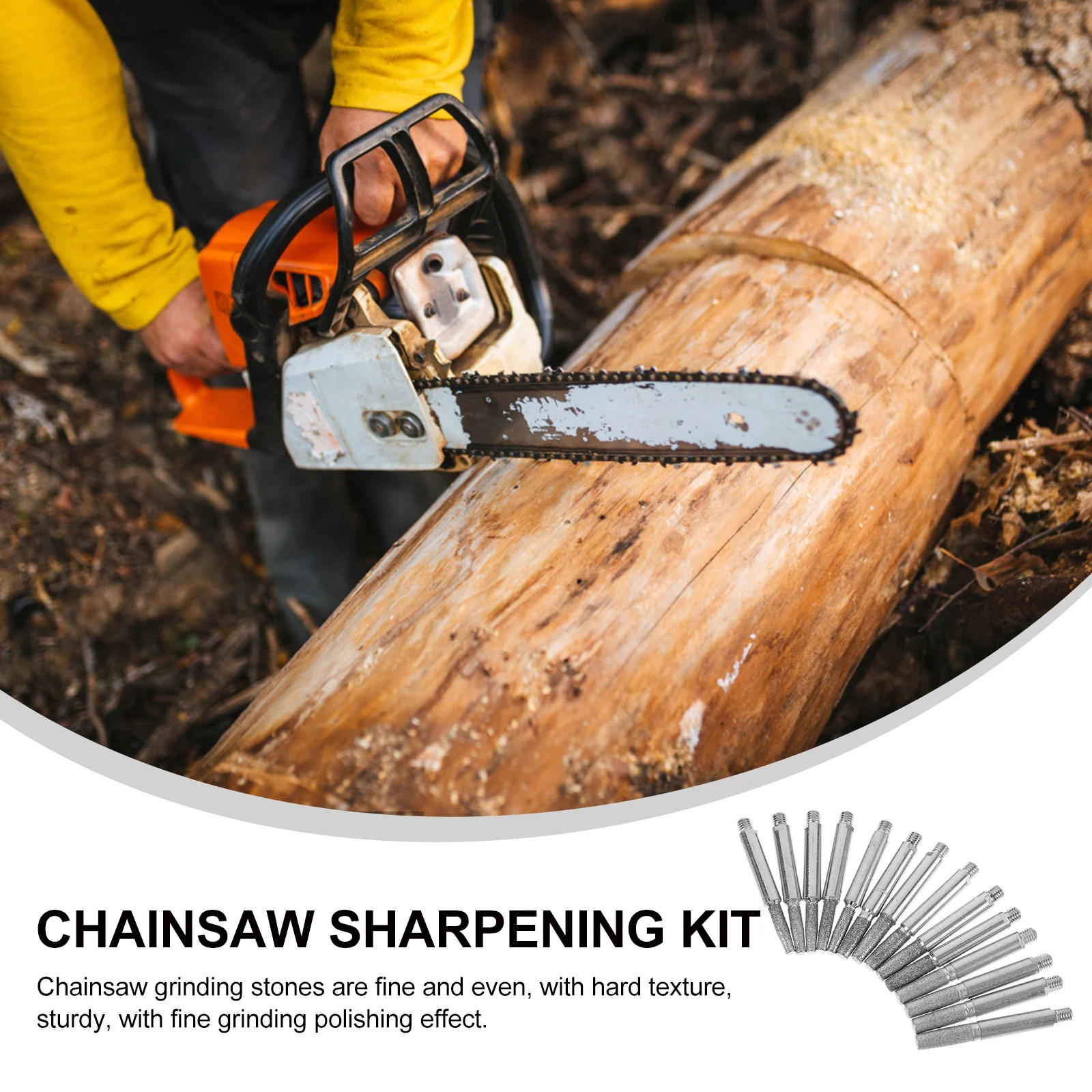 

12pcs Chainsaw Grinding Stones 48mm Round Sharpener Tools for Chainsaws Professional Use Fine Polishing Effect