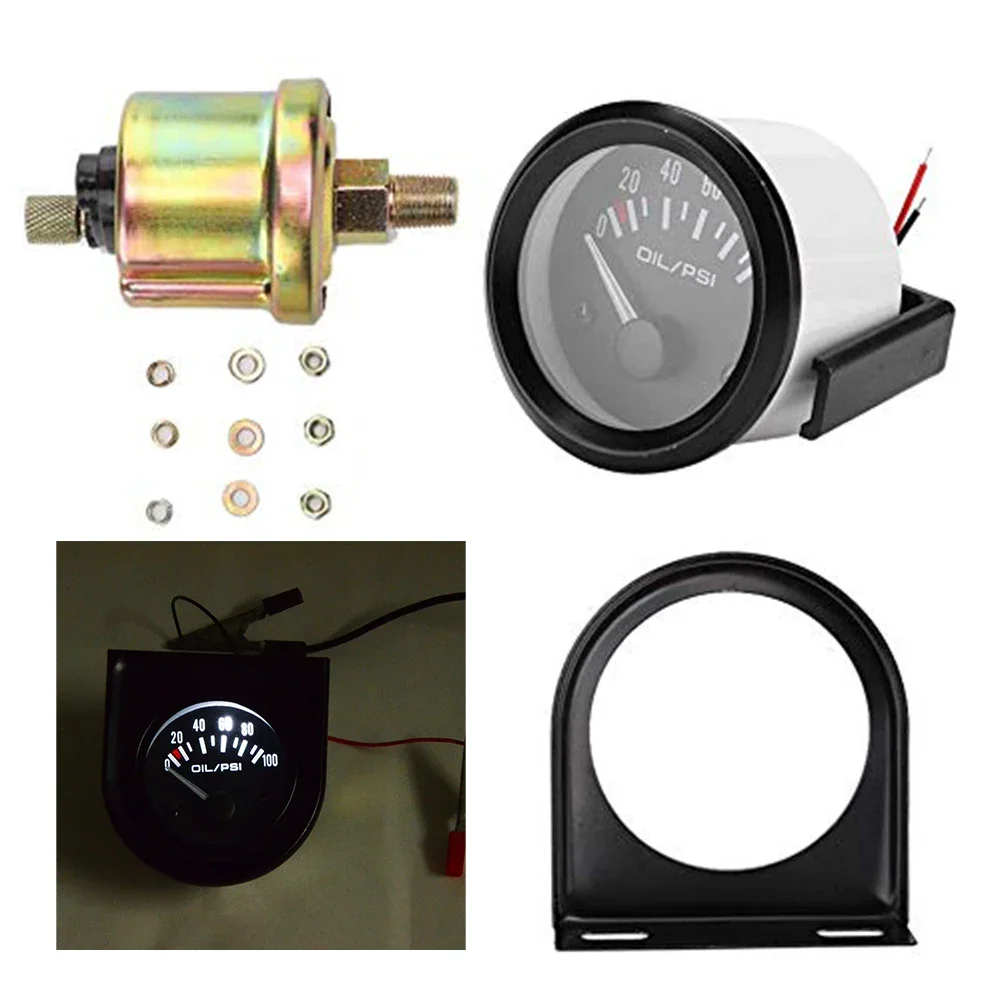 Electronic Oil Pressure Tester 52mm for For 12v Auto Car RV with 0 100 PSI Range and Strong ABS Build for Daily Reliability