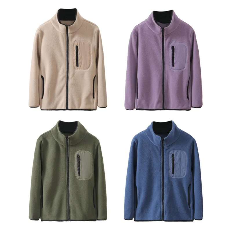 

3-18 Years Teen Boys Girls Thermal Outerwear Children Winter Thickened Fleece Jacket Warm Windproof Stand-Collar Coat