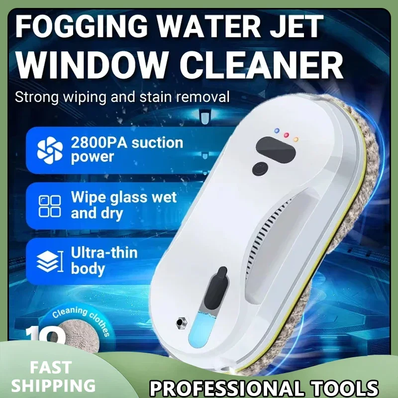 

Automatic Water Jet Window Cleaner Robot with Large Suction Remote Control for Glass Cleaning