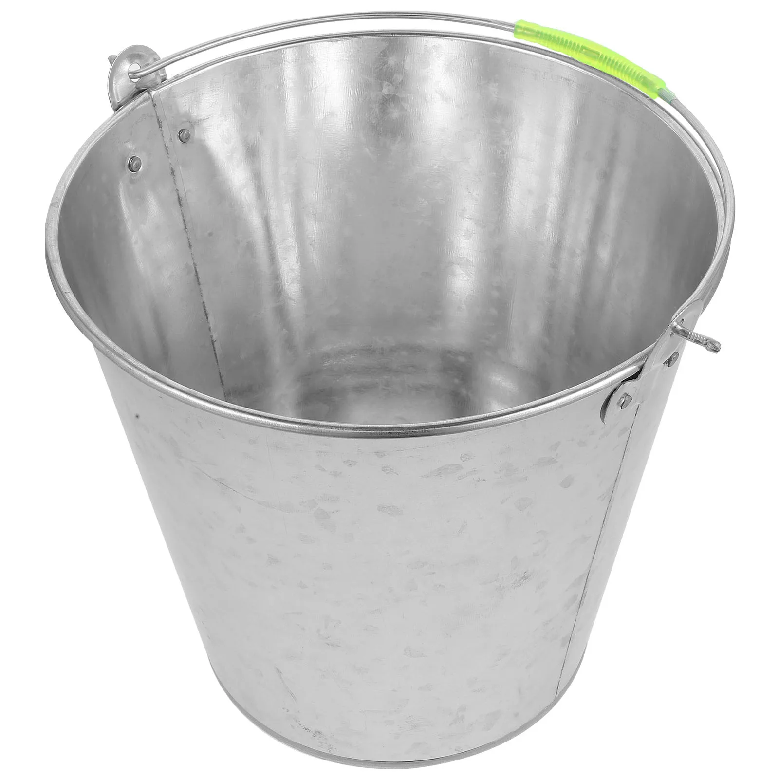 

Household Metal Water Bucket Tin Color Large Capacity Portable Bucket for Cleaning Gardening and Water Storage