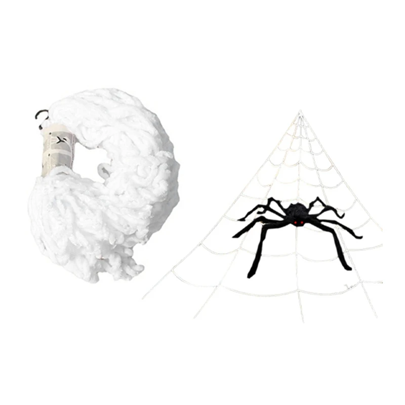 

Spider Web Halloween Decoration Triangle Yard Decoration Black Spider Outdoor Rope Spider Web Halloween Yard Decoration