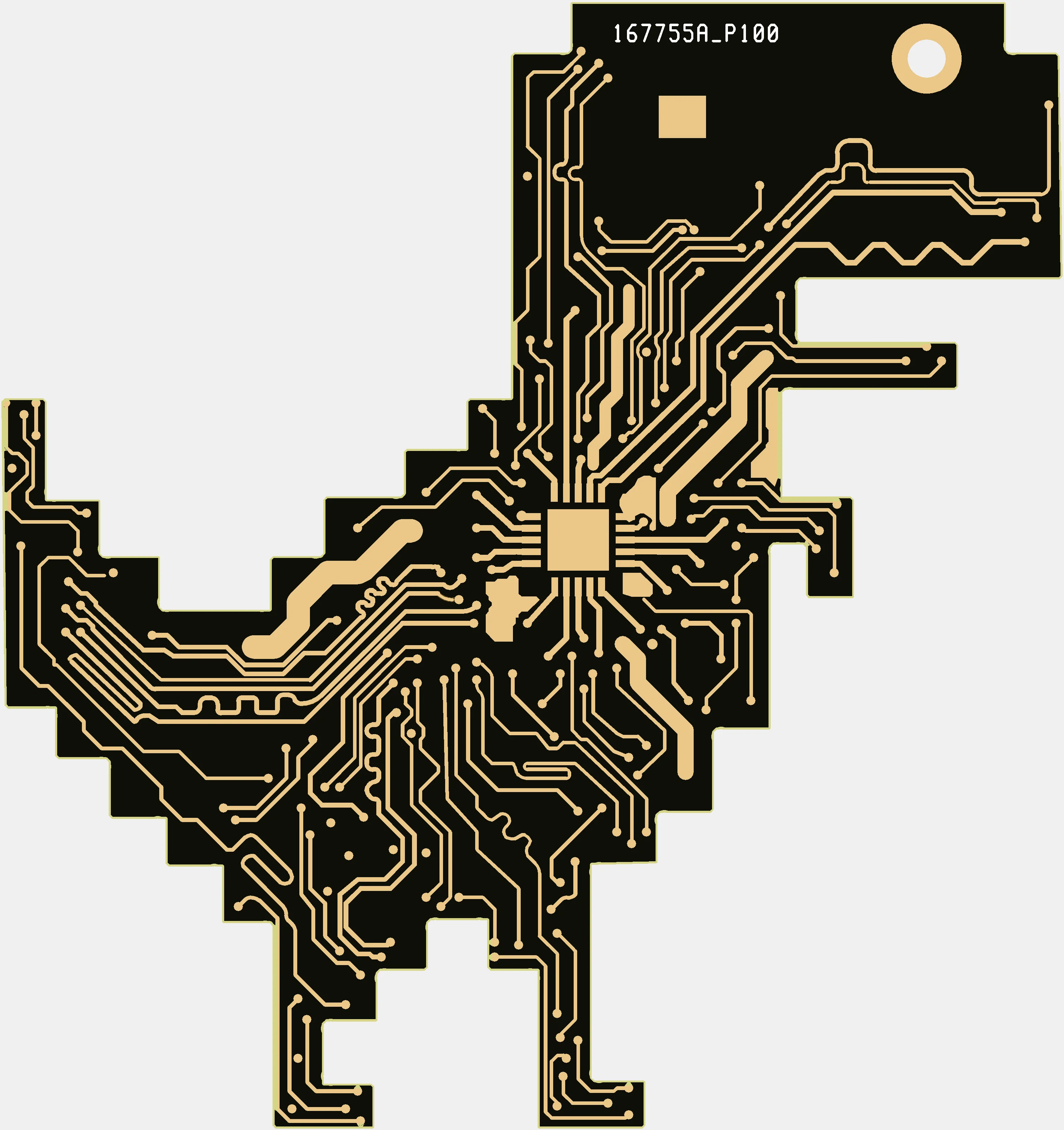 Dinosaur Game Decorations PCB Circuit Board （No lanyard）