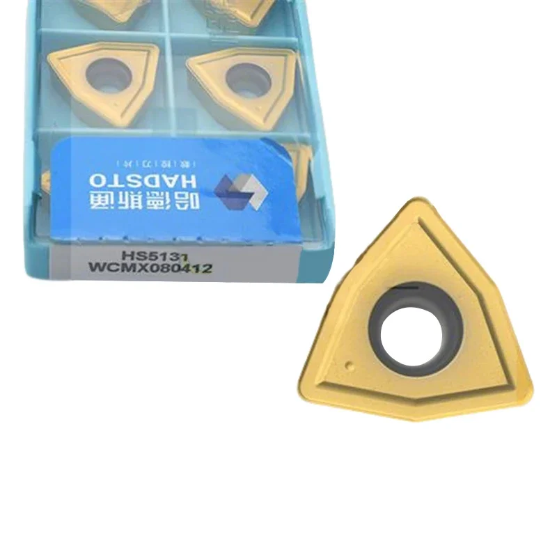 10pcs HADSTO Original Carbide Drilling Inserts WCMX030204 08 WCMX040204 08 WCMX050308 WCMX06T308 WCMX080412 HS5131 CNC Tools