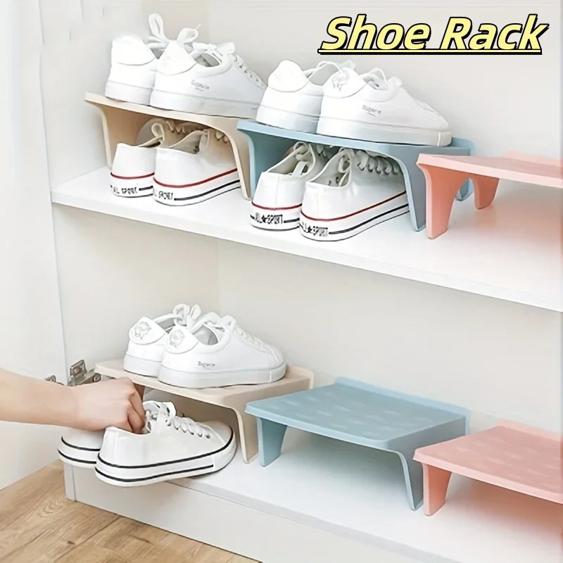 

Shoe Rack Organizer Shoes Footwear Stand Support Space Saving Cabinet Closet Holder Save Space Modern Bracket Doll stands Racks