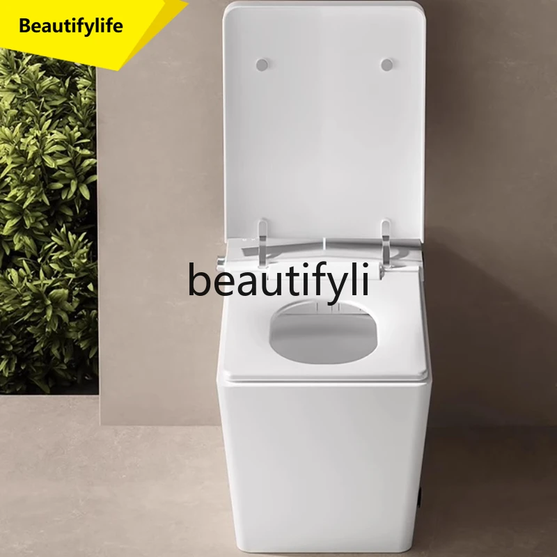 

A57 Smart Toilet for Home Use, Automatic Flip Lid, Hidden Bubble, Integrated Siphon, Square Sensor Toilet