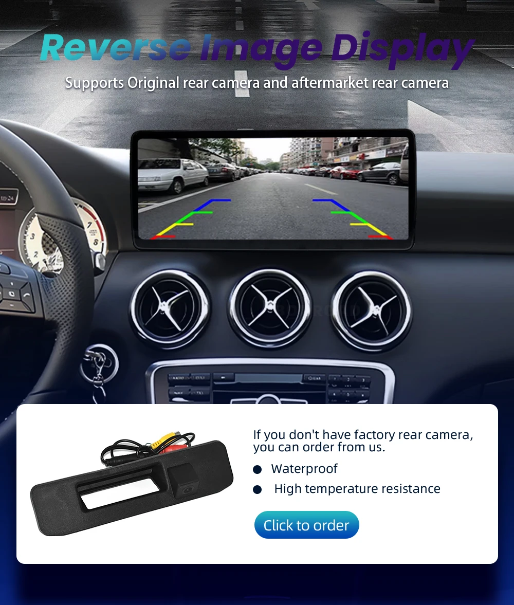 BONROAD 2400*900 12,3 Zoll Touchscreen Ultra-Dünnes Auto-Multimedia-System mit Wireless CarPlay, Android Auto, Radio, GPS für Mercedes Benz C GLC V W204 W205, GPS-Display, Navigation, Stereo, Mirrorring, Airplay, Autolink – Detail 5