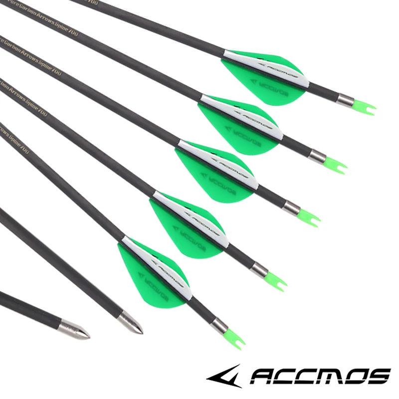 12pcs Pure Carbon Arrow ID4.2mm Spine 300/400/500/600/700/800/900/1000/1100/1300/1500/1800 Archery Hunting Shooting