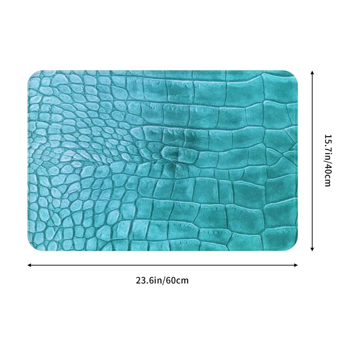 CROCODILE LEATHER BLUE Doormat Washable Carpet Rug Kitchen Entrance Home Floor Mat for Bedroom Footpad Mats