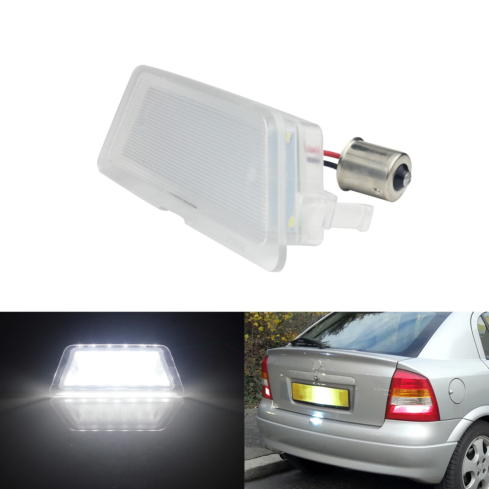 ANGRONG 1x Rear License Number Plate LED Light For Vauxhall Opel Astra G MK4 HB Saloon(CA337) 98-04