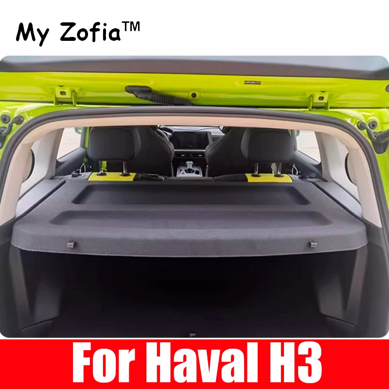 For Great Wall HAVAL H3 2024 2025 Car Rear Trunk Curtain Cover Rear Rack Partition Shelter Canvas Storage Decoration Accessories