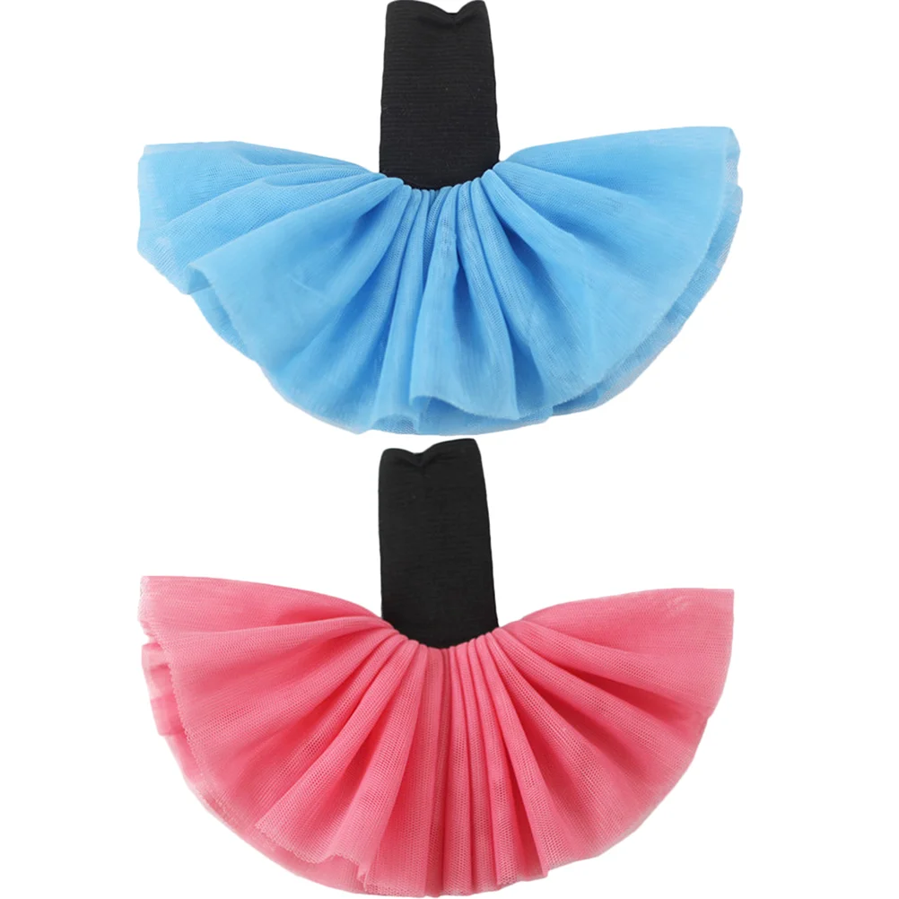 

2 Pcs Clothes Small Ballet Skirt Dress Dollhouse Outfit Accessory Decorative