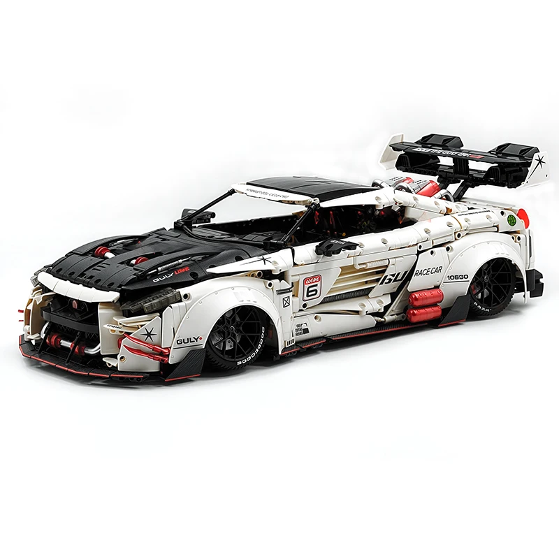 طبعة محدودة GULY 10630 MOC التقنية 1:8 RC سيارة رياضية GTR اللبنات الطوب نموذج لتقوم بها بنفسك لعب الأولاد هدايا عيد ميلاد طفل مجموعة