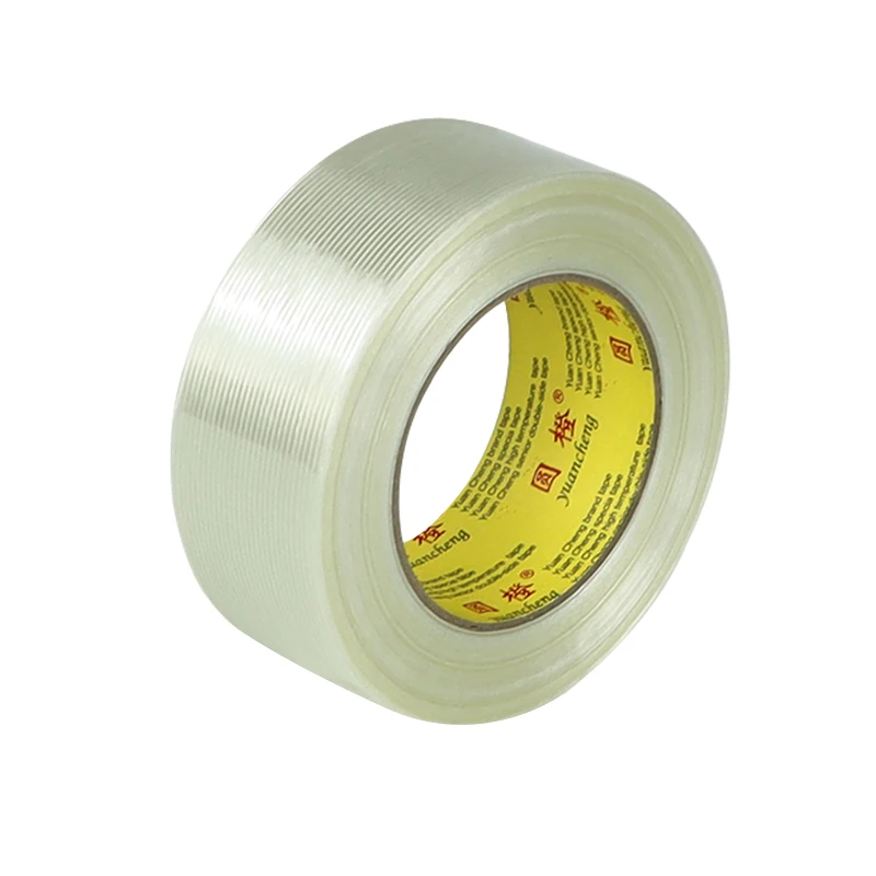 1 roll Transparent Fiber Tape strongly fixes model lithium battery refrigerator and bundles heavy objects fiberglass tape