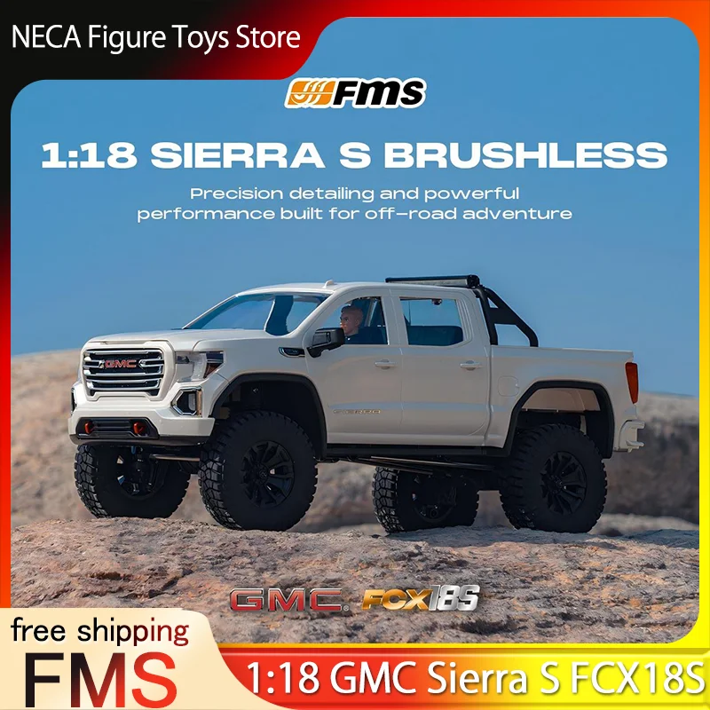 

Радиоуправляемая модель внедорожника FMS 1:18 GMC Sierra S FCX18S с бесщеточным двигателем, игрушка-подарок для взрослых и фанатов, в наличии