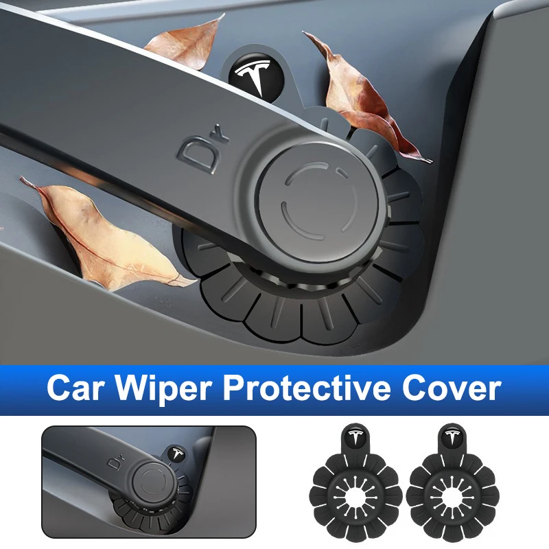 

2PCS Durable Car Windshield Wiper Hole Protective Cover Wiper Dustproof Protection Cover For Tesla Model 3/ModelYSX Accessories