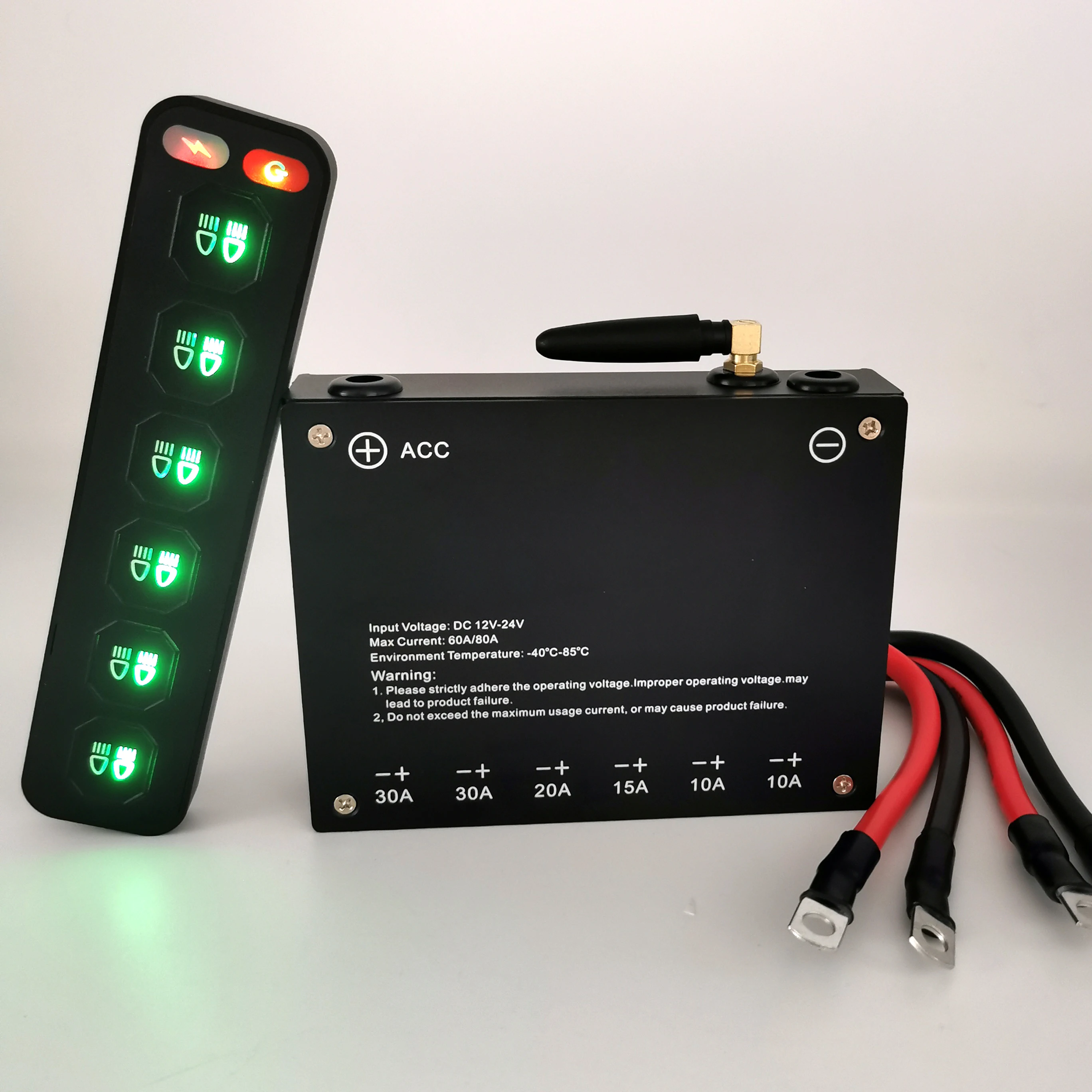 New Portable Removable 12V Universal 6Gang Wireless Marine Car Switch Panel USB Charger 20M Wireless Control IP65 Waterproof