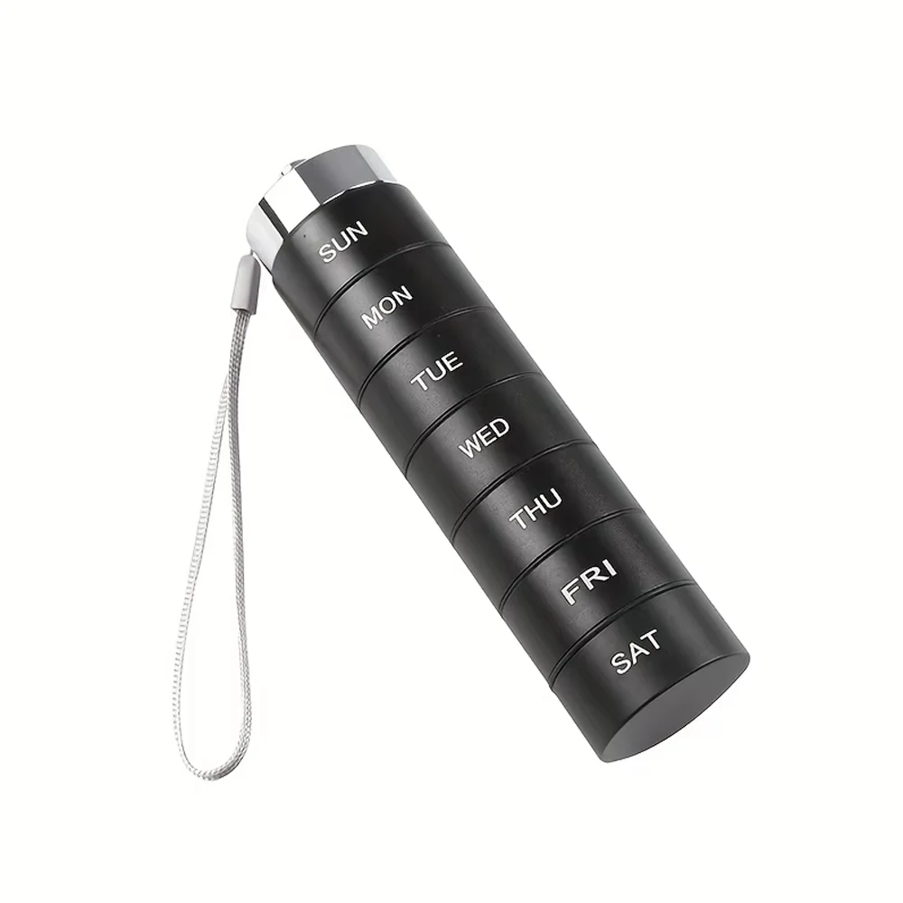 

New Portable Pill Case for Travel Metal Pill Organizer Waterproof Pill Box Pill Case Container Medicine Bottle Organizer Weekly