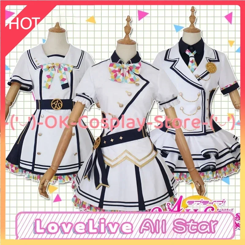 

[Сделано на заказ] Love Live SIF ALL STARS Aqours Nijigasaki High School Idol Club Костюмы для косплея Женское платье Униформа на Хэллоуин
