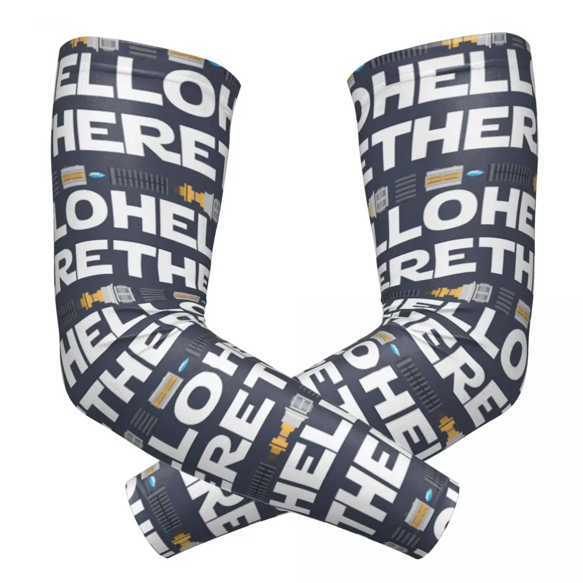 

Hello There Нарукавники для улицы Защитный чехол от солнца и ультрафиолета Летние велосипедные рукава с татуировкой