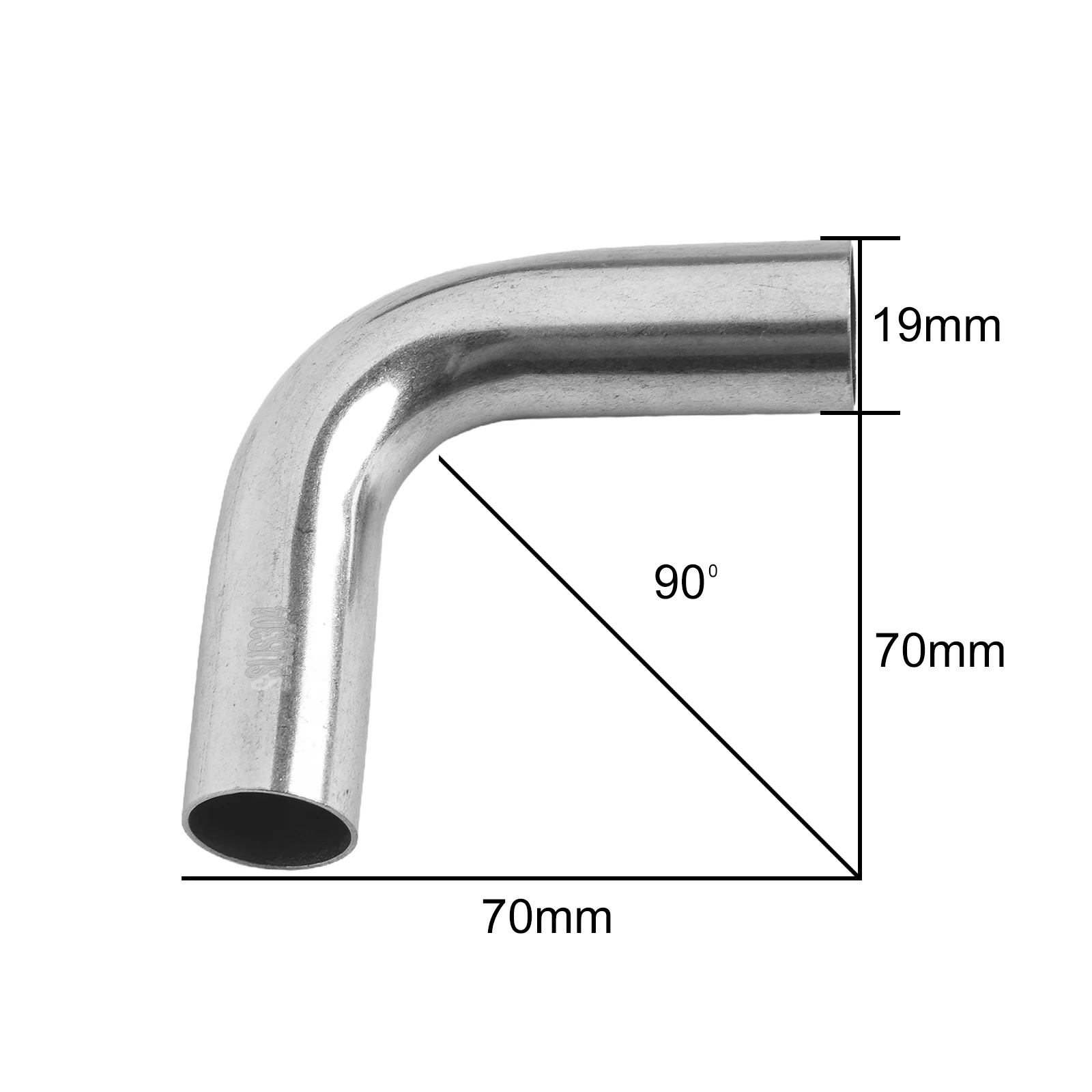 1PC Stainless Steel Elbow 90 Degree Mandrel Bend 90° Pipe Polished Pipe DIY Multipurpose Exhaust Elbow 90 Degree Stainless Steel