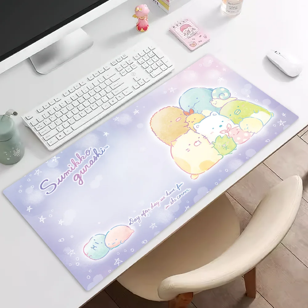 Sumikko Gurashi Cartoon Mousepad Pad Rubber Table Mat Extended Gaming Lock Edge Keyboard Mat