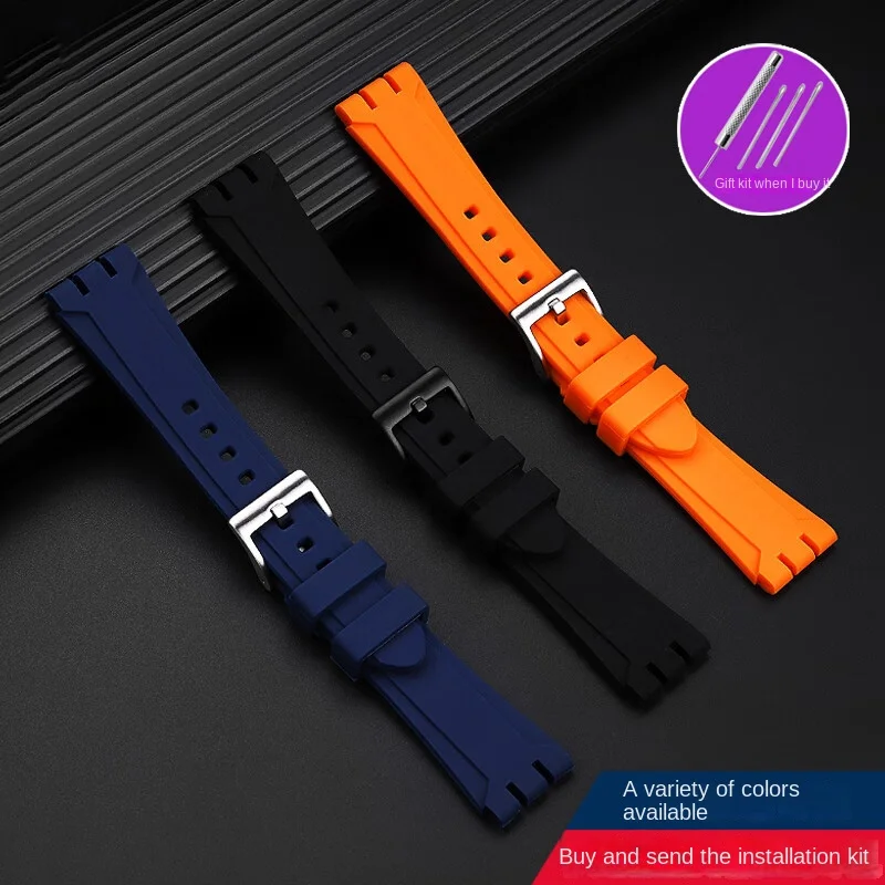19mm 21mm For Swatch YVS420 YVS454 YVS423 419 413 406 400 420 YCS waterproof Concave Mouth Silicone Watchband Rubber Watch Strap