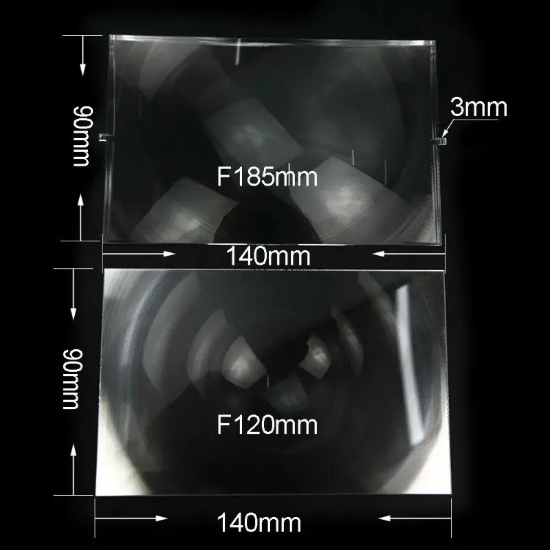 1/set 140x90mm Focal Length 185mm 120mm DIY Projector Lens Fresnel Lenses Plane Magnifier Solar Condensing Lens