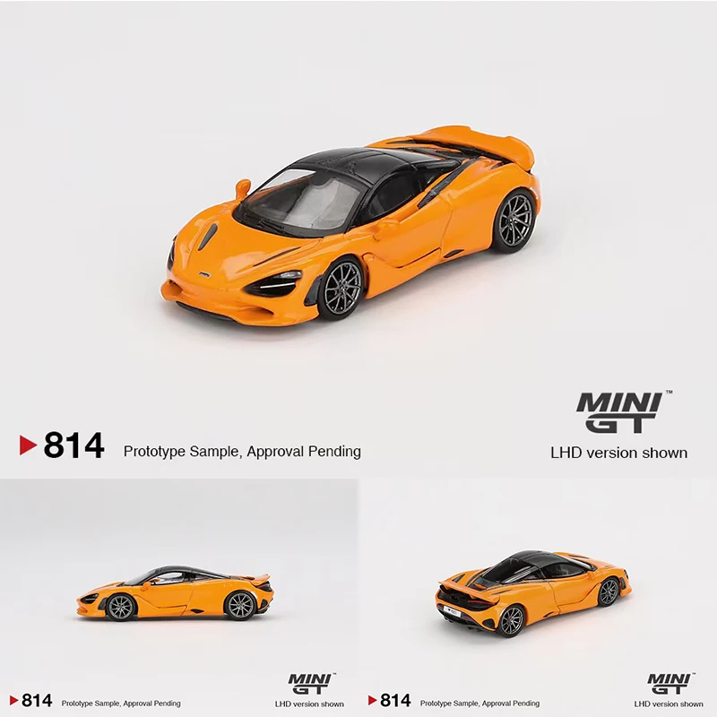 PreSale MINIGT 814 1:64 MCL 750S Orange Diecast Diorama Model Collection Miniature Toys