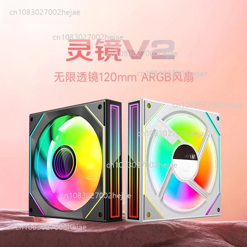 

Корпусный вентилятор V2 с подсветкой ARGB Godlight, синхронизированный маленький 4P-контроль скорости, вентилятор с лопастями вперед и назад