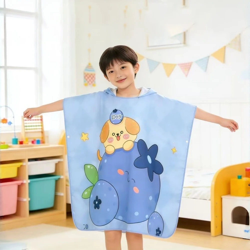 Adult kids Microfiber Hooded Beach Towel | Quick Dry Surf Poncho Changing Robe | Beach Bath Towel for Surfing & Beach Activities