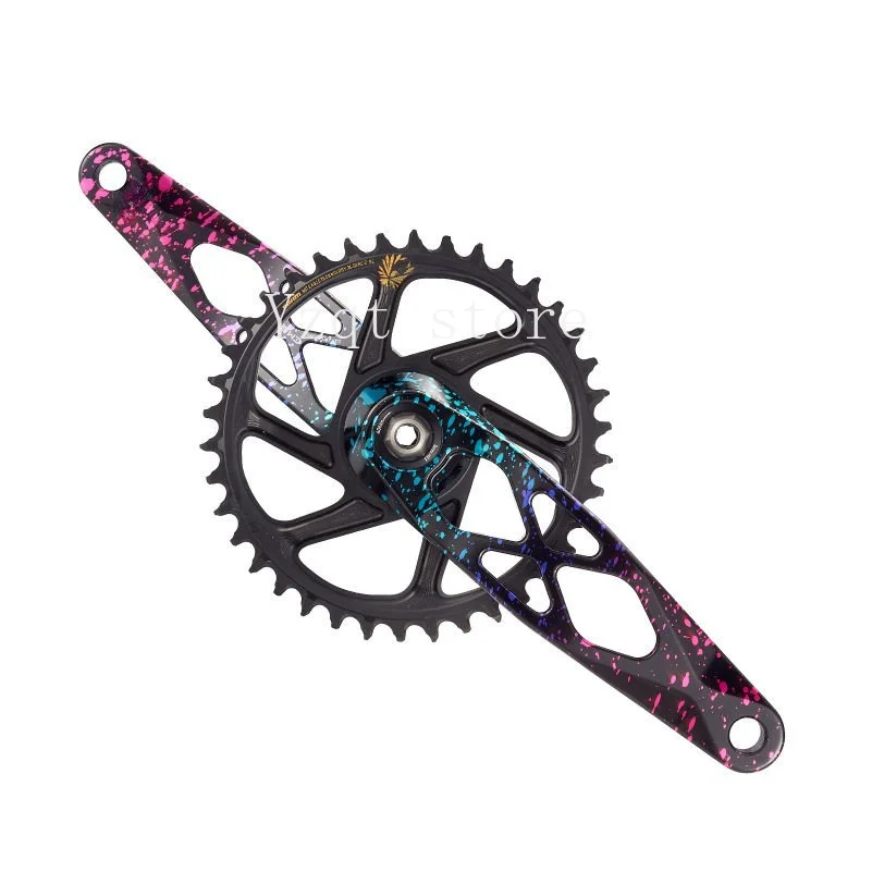 New mountain bike hollow crank 7075 aviation aluminum road bike street climbing off-road downhill 170MM crank
