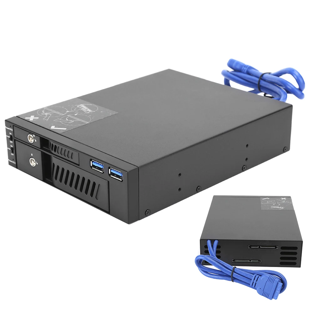 2.5/3.5 Harde Schijf Behuizing Harde Schijf Mobiele Rack Case Dual-Disk Optische Drive Extractiebox 2.5/3.5 Beugel Usb Mr-6203
