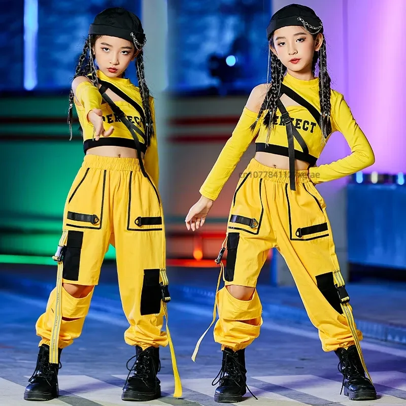 ジャズダンス衣装、ファッショナブルなファッションショー、ガールズモデル、ストリートダンスステージパフォーマンス衣装、子供のダンス練習