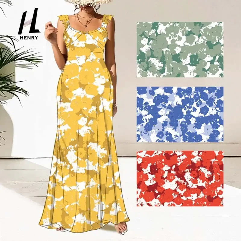 

New Fashion Printed Floral Chiffon Fabric 100% Polyester Bubble Chiffon Printed Fabric Clothing