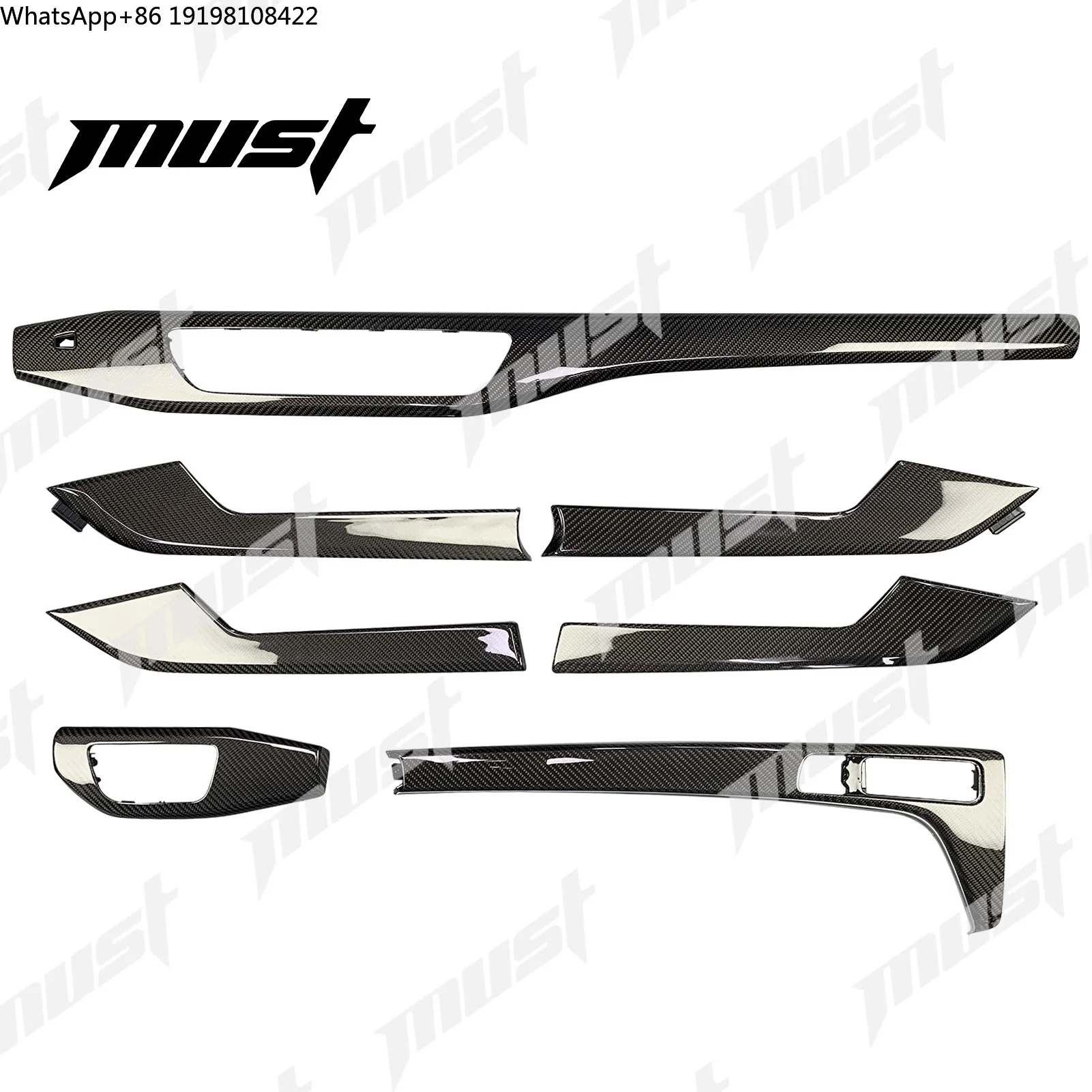 

Real Carbon Fiber Interior Trim Kit for Audi 2017-2024 LHD B9 A4 A5 S4 S5 Quattro Full Replacement Optional Glossy & Matte