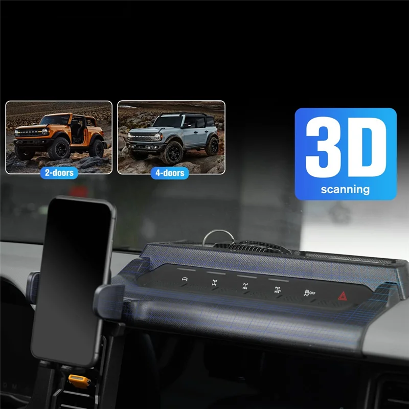 

BT-Dashboard Держатель для телефона Крепление для сотового телефона Регулируемая центральная консоль для Ford Bronco 2021-2023