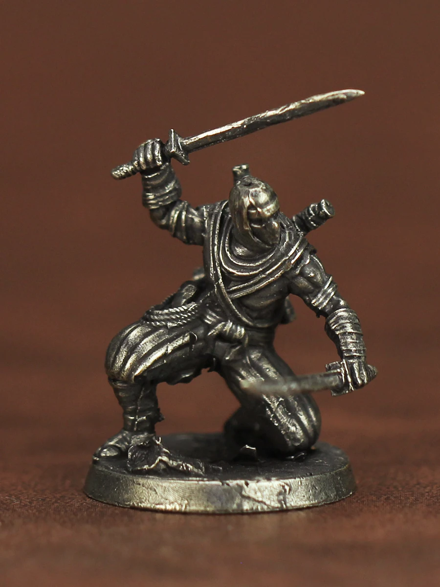 New Metal Chess Piece Samurai Ninja Ancient Soldier Model Toy Desktop Game Gift Display Piece Static Action Figure Collectible view 5