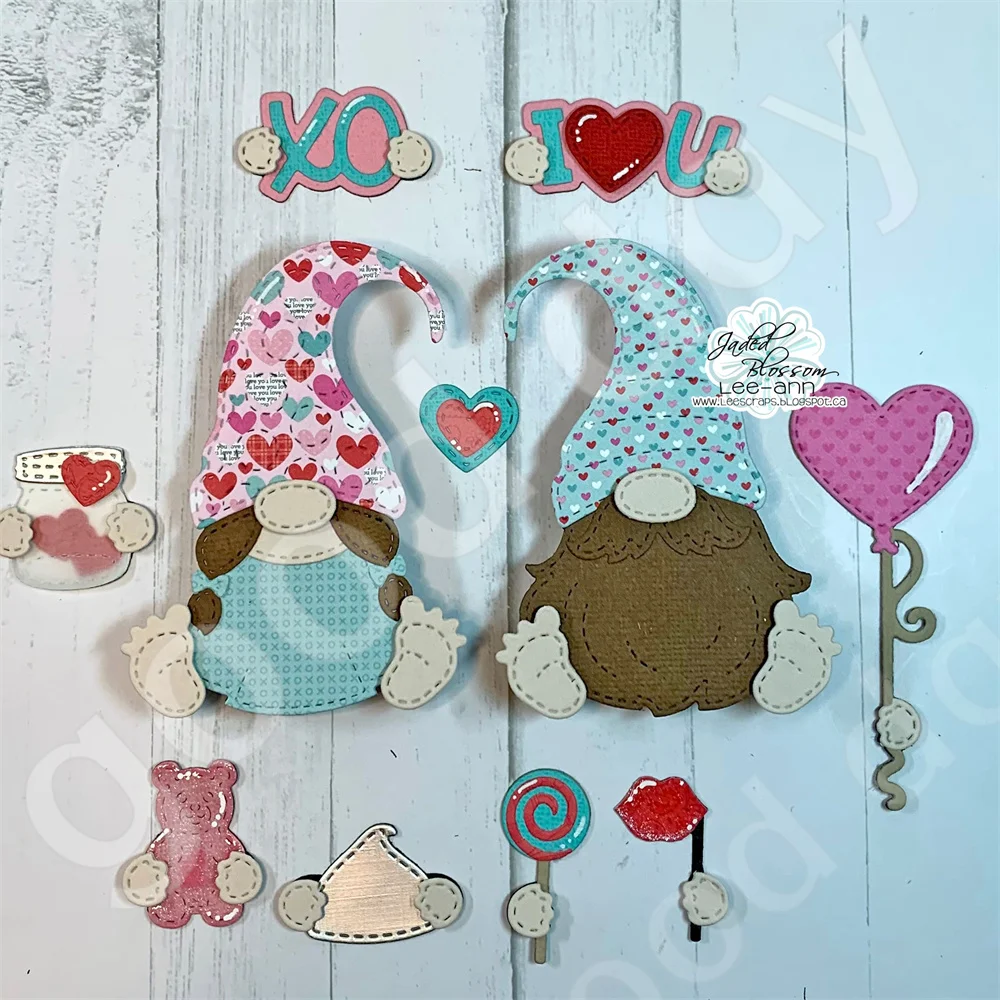 Kép 7: 2023 Új valentin Egynapi út Gnóm Adjungál Hópárduc Dugvány Csavarmenetvágó majd bélyegek scrapbook Zsebnaptár decoratie Dombornyomás Ajánló diy rty handmade